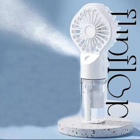 Mini ventilateur brumisateur rechargeable USB, portable, silencieux, avec fonction pulvérisation (1/2)