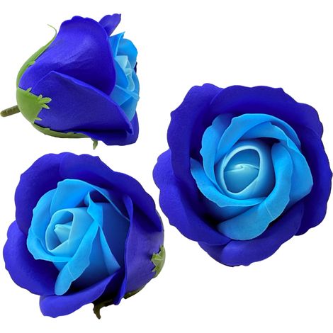 Rosa de jabón bicolor - Granate y azul (1/5)