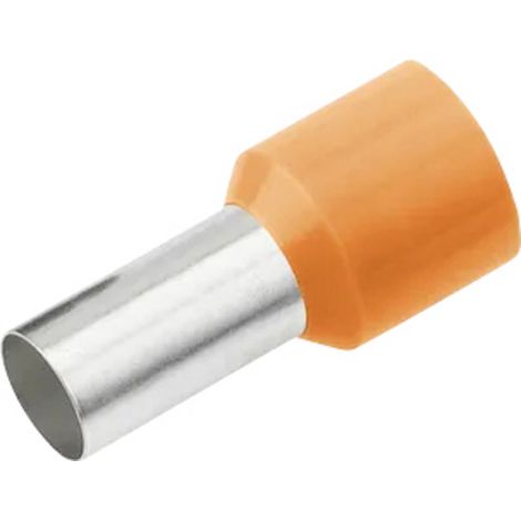 Cimco 187125 Aderendhülse 4 mm² Teilisoliert Orange 100 St.