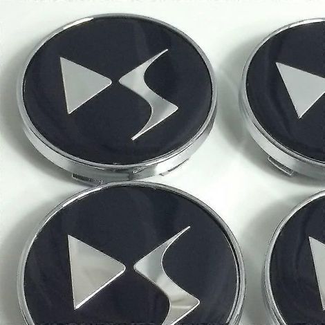 4 cache-moyeux de roue DS 60 mm avec logo et emblème Citroën DS3 DS5 (1/4)