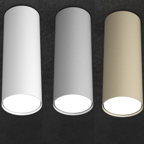 Plafoniera moderna top light shape 1143 pl25 gx53 led metallo lampada soffitto, finitura metallo bianco
