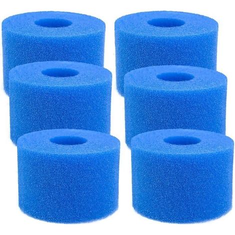Filtre de Piscine en Mousse Type S1 - Éponge Filtrante Réutilisable pour Intex (6 pièces) (1/4)