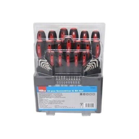 HILKA SCREWDRIVER SET 44PC SOFT GRIP 1/4"" BIT HEX ALLEN TORX KEY BLUE 32700044 (1/2)
