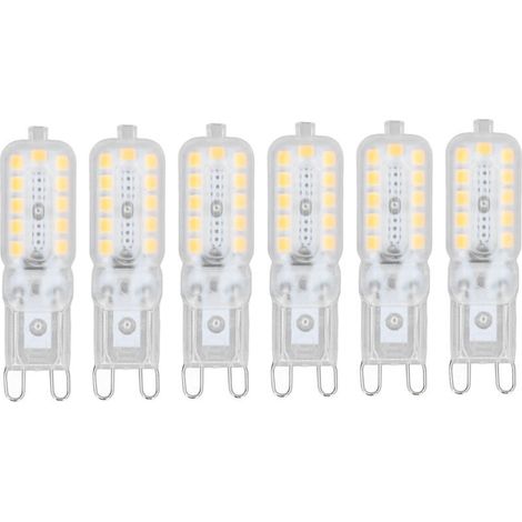 G9 LED Dimmable Blanc Chaud Ampoule LED G9 5W Halogène Lumière Lampe LED G9 360°Larges Angle de Faisceau 22 2835 SMD,6pcs (1/5)