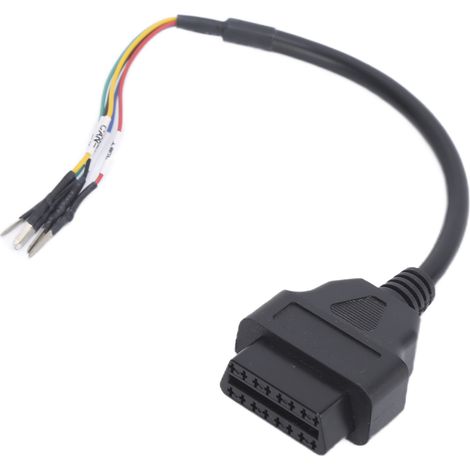 Adaptateur Connecteur OBD 16 Broches, Câble de Diagnostic Auto ABS Noir, Outil de Test pour Camion, Moto, Véhicule (1/5)
