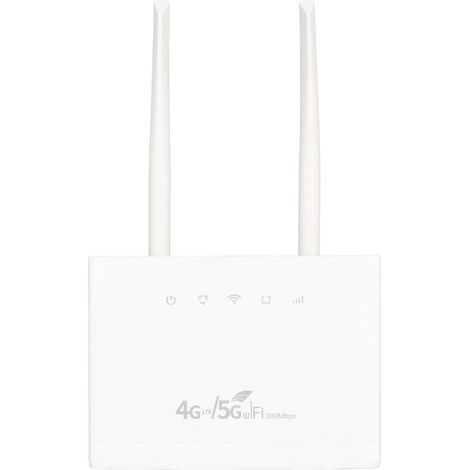 Routeur sans fil 4G 300 Mbps CPE 4G Wi-Fi pour les Amériques, l'Europe, l'Asie, l'Afrique, l'Asie du Sud-Est et le Moyen-Orient (prise UE 100-240 V) (1/5)