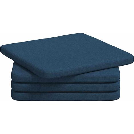 Maison Exclusive - Sitzkissen 4 pcs Blau 40 x 40 x 3 cm Stoff