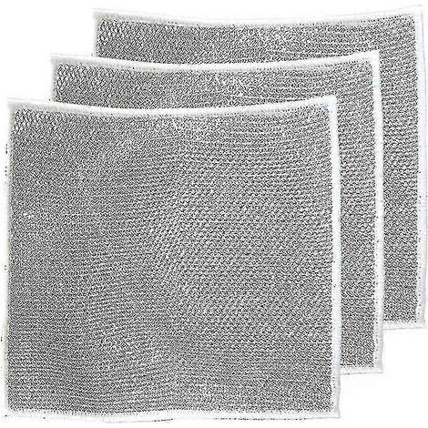 Comparatif de 3 torchons antiadhésifs double couche en fil d'acier de 20 cm, pour la vaisselle, les casseroles et les poêles. (1/4)