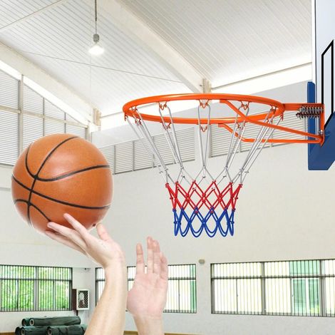 Pour Support et Mur Anneau de Basket 45cm Taille Officielle Intérieur Extérieur Double Ressort Orange (1/5)