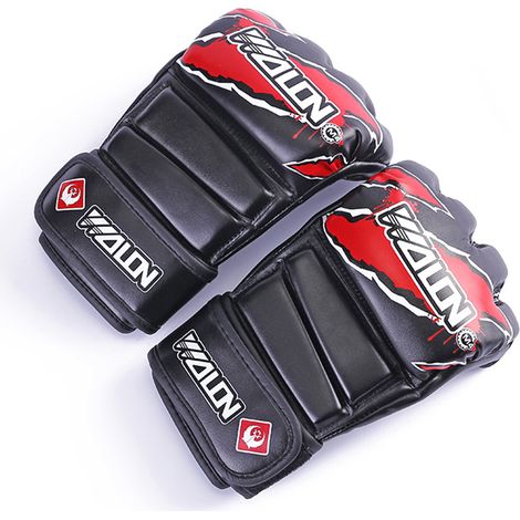 Paire de gants de boxe adulte en cuir PU, gants professionnels pour kickboxing, entraînement hommes et femmes (1/5)