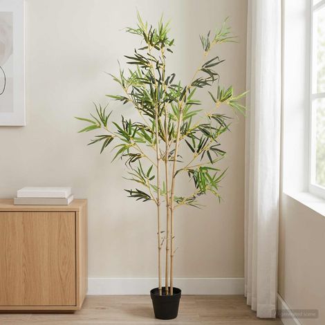 Teenpull – Kunstbambusbaum Grün 55 x 16 x 150 cm Stoff und Bambus (1/5)