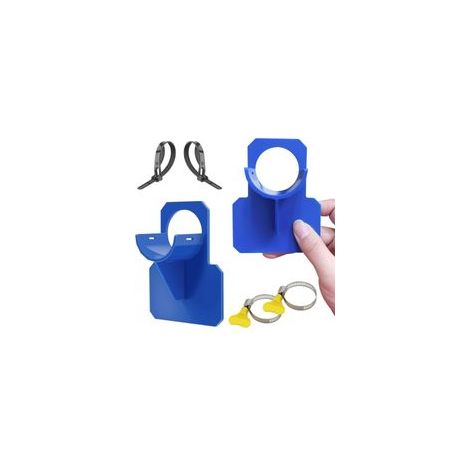 Lot de 2 supports de tuyau bleu pour piscine - Accessoires de tuyau de piscine avec anti-perforation, anti-déchirure, anti-traction (30-37 mm) (1/5)