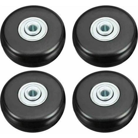INHHUB Suitcase Wheels, Heavy Duty 50mm Silent Rubber Suitcase Repair Wheels, Universal Swivel Wheels, 4PCS Replacement Transport Wheels for Suitcase/Luggage/Bag (1/5)
