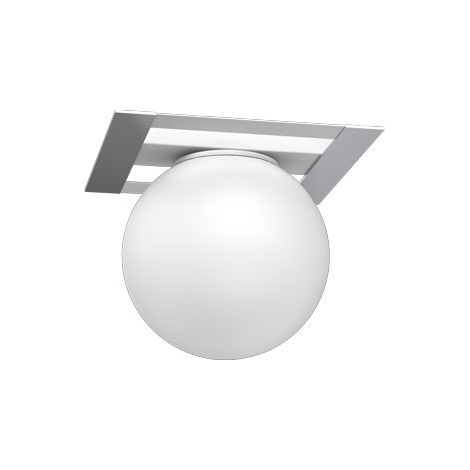 Plafonnier Luminex Satelit chromé globe blanc E27 15W