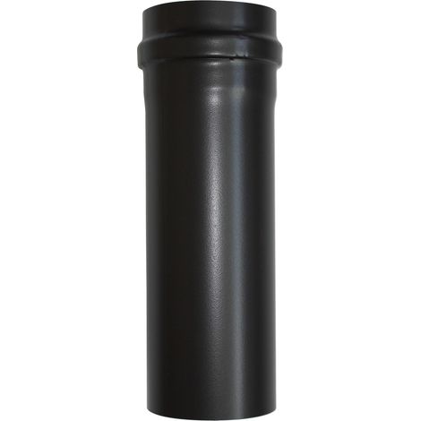 Sivac – Conduit de fumée longueur droite noir 250 mm – Ø 80 mm pour poêle à granulés – Raccordement facile avec tuyaux compatibles