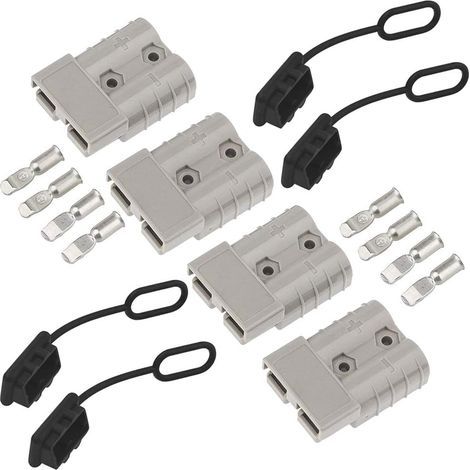 Connettore per batteria da 50 A, coppia di connettori rapidi da 50 A per batteria, spina da 50 A 600 V, grigio (1/5)