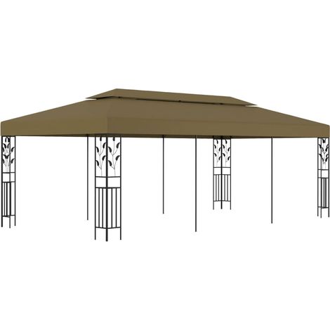 Pavillon 6x3 m Taupe 180 g/m²