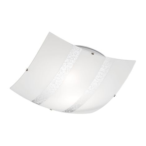 Plafoniera moderna Trio Nikosia cromata 40cm 2xE27 dimmerabile (1/2)