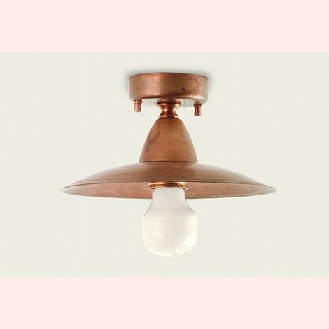 Plafoniera esterno rustica lampadari bartalini crispla pl20 e27 led ottone lampada soffitto (1/4)