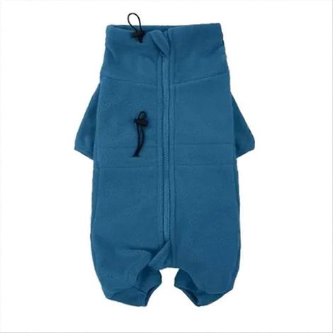 Manteau chien polaire à enfiler pyjama, vêtement chaud animal pull hiver, tenue douillette pour petit chien (1/5)