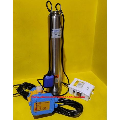 MATRA STAR4 100 + presscontrol Elettropompa sommersa 1 HP Acciaio INOX Autocalve (1/4)