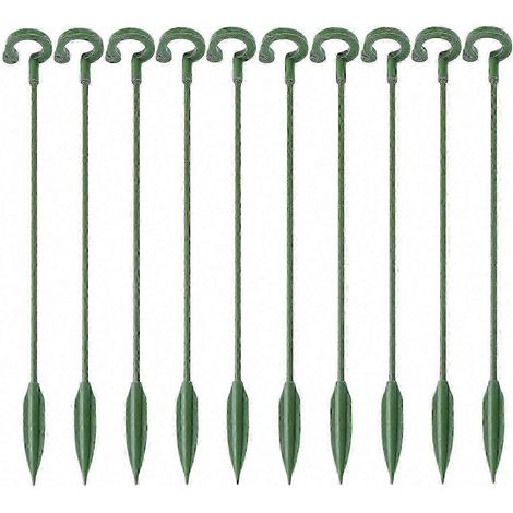 10 Pflanzenstützstäbe mit Clips für Amaryllis, Tomaten, Orchideen, Lilien, Pfingstrosen, Rosen – Gartenblumenstäbe (1/5)