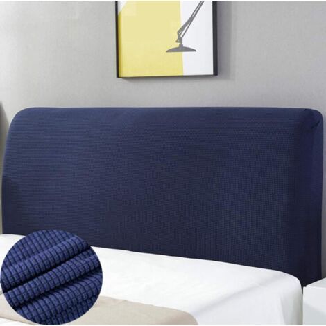 Housse de tête de lit Extensible Housse de tête de lit Protection élastique Design Tout Compris pour la décoration de la Chambre,Bleu marin150cm(Tête de lit 59"-67")