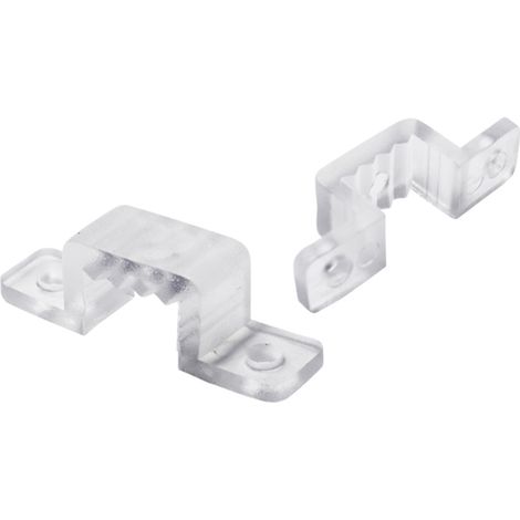 Pack de 50 clips de fixation pour ruban LED 5050 – Silicone flexible – Installation rapide et discrète – Étanchéité IP67 – Digilamp (1/3)