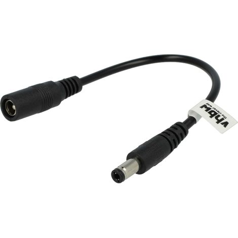 vhbw Universal Extension Lead for Various Devices e.g Musical Instruments - Cable Black, 20 cm (1/4)