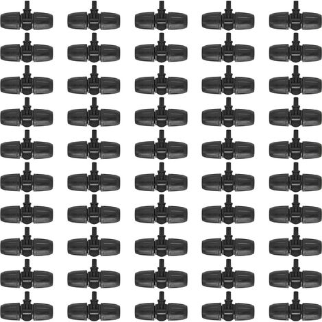 Lot de 50 raccords en T pour tuyau d'arrosage 8/12 mm, accessoires pour système d'irrigation goutte à goutte de jardin (1/5)