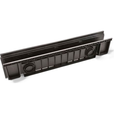 Canaletta drenaggio nero 100 cm ABS alta resistenza ideale carichi elevati nero - 100x13xH15 cm (1/5)