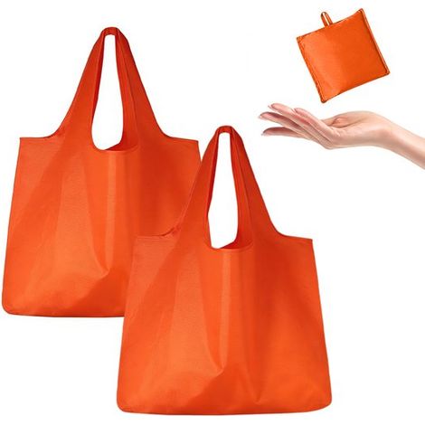 Bolsas de compra plegables de tela Oxford，2 unidades，531038 cm，12,512,5 cm plegadas，Bolsa de almacenamiento，Bolsa de la compra (1/5)
