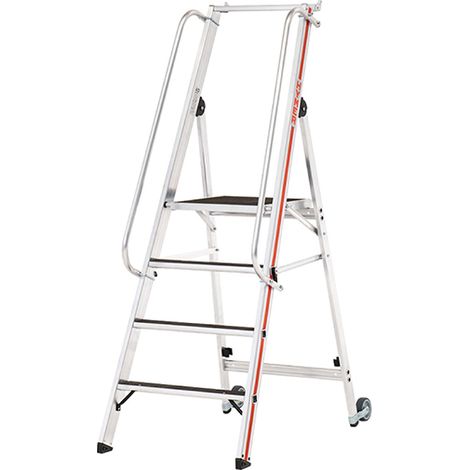 Scaletta grande piattaforma 4 gradini - Altezza massima di lavoro 2.95m - 868104