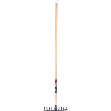 Gespitzter, gebogener Rechen mit 14 Zähnen, Eschenstiel, 150 cm – Spear & Jackson