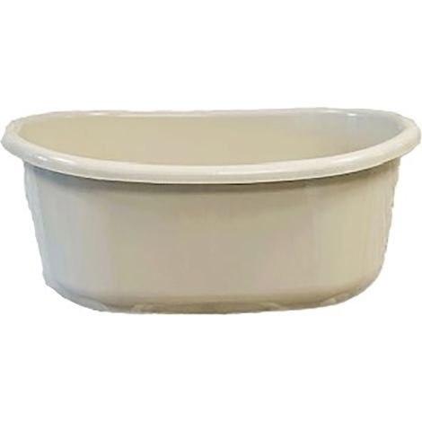 Bol ovale en plastique avec anses 12L Blanc fumé - JAG