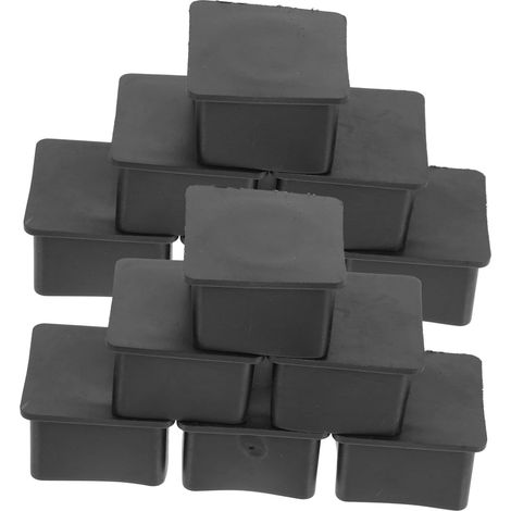 Lot de 20 protège-pieds de chaise carrés en PVC, antidérapants (1/5)