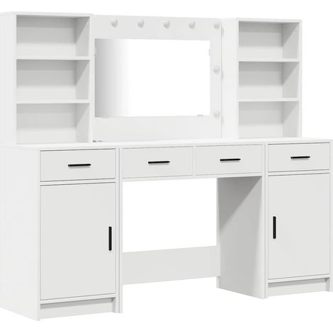 Maison Exclusive - Conjunto de mesa de vestidor con LED 3 pcs Mad