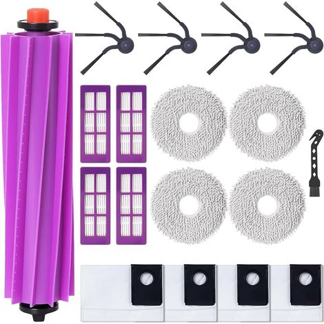 Kit di accessori da 18 pezzi per robot aspirapolvere Eureka J15 Evo Ultra / J15 Evo Ultra Gen2: gli accessori includono 1 spazzola principale, 4 spazzole laterali, 4 filtri, 4 panni, 4 sacchetti per l (1/5)