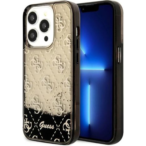 Guess Liquid Glitter Transculent 4G - Cover per iPhone 14 Pro (Nero) (1/5)