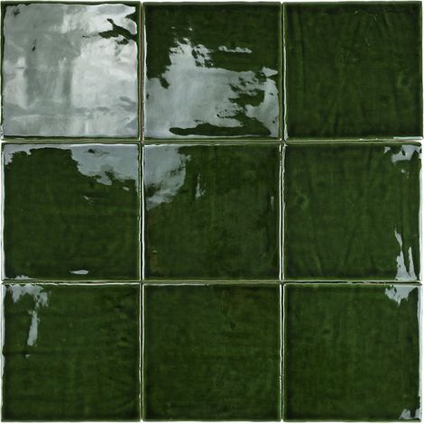 Carrelage Mur Ceramic Connection Green Brillante 13x13 cm