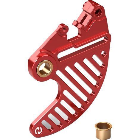 Protector de disco de freno, aluminio ligero, protección duradera, rojo. (1/2)