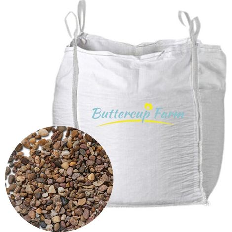 10mm Washed Quartzite Gravel  - Premium Aggregate Bulk Bag - 850 kilos