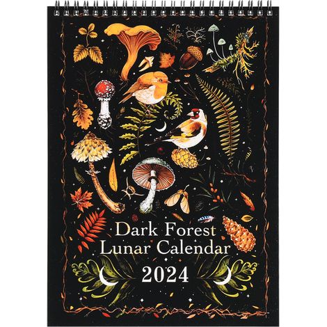 Calendrier mural 2024 Dark Forest Lun - Calendrier à afficher avec illustrations fantastiques et planificateur mensuel, format 70x50 cm (1/5)