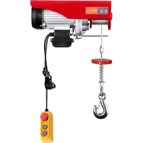 Verricello elettrico da 220 V, 12 m, con telecomando a fune elettronica, 800 kg