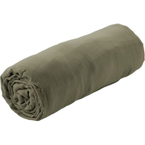 OUREA - Drap Housse 80x200cm Gaze de Coton Romarin