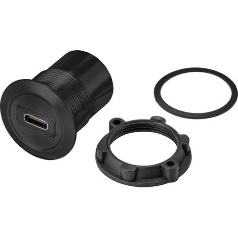 TRU COMPONENTS TC-9534340 Presa da incasso USB 3.1 Presa Presa USB-C™ 3.1 su presa USB-A 3.0 Spessore pannello: 1-10 mm (1/3)