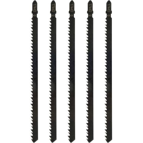 Lot de 5 lames de scie sauteuse T744D de 180 mm - Accessoire professionnel compatible avec les scies sauteuses Bosch et Metabo pour le bois et le métal (1/4)