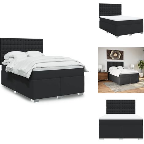 Sommier à lattes de lit avec matelas Noir 160x200 cm - Sommier À Lattes De Lit - Sommiers À Lattes De Lit - Lit - Meuble De Chambre À Coucher (1/5)