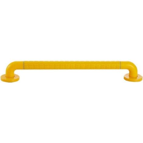 Barre d'appui de salle de bain 48 cm jaune, fixation murale, main courante de sécurité avec poignée antidérapante texturée pour personnes âgées et enfants (1/3)