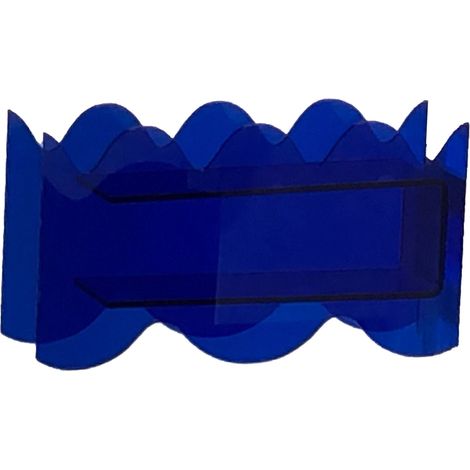 Vase Akrylique - Vase Moderne Unique en Forme Ondulée Bleu pour Décor Bureau/Salon - Acrylique Épais Résistant à l'eau, 250g (1/5)